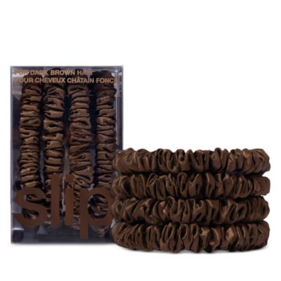 slip - Pure Silk Back to Basics Skinny Scrunchies, Set of 4
