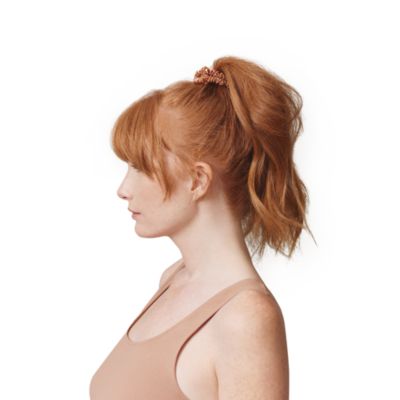 Pure Silk Back to Basics Skinny Scrunchies in Copper, Set of 4