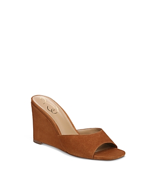 Shop Sam Edelman Women's Merrick Slip On Wedge Sandals In Brown