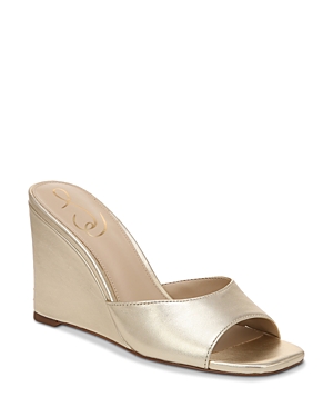 Shop Sam Edelman Women's Merrick Slip On Wedge Sandals In Gold
