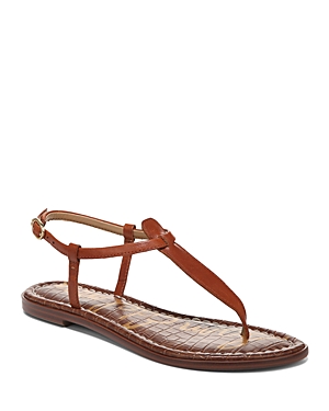 Shop Sam Edelman Women's Gigi T Strap Slingback Sandals In Kona Brown