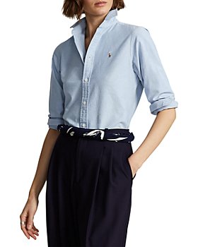 Polo Ralph Lauren Womens Classic Fit Oxford Button Down Shirt, BSR Blue, S  : : Clothing, Shoes & Accessories