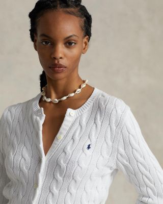 Cotton Cable Knit Cardigan