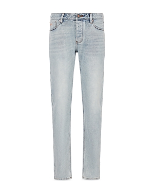 Armani Collezioni Emporio Armani Slim Fit Jeans In Solid Dark