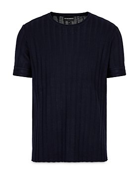 Emporio Armani - Ribbed Regular Fit Short Sleeve Sweater