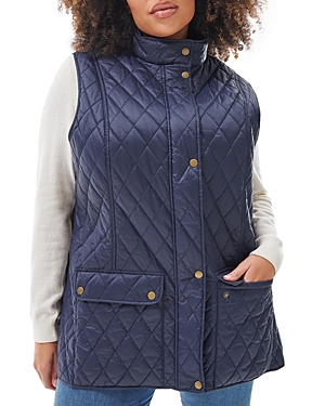 Barbour Plus Otterburn Quilted Gilet In Navy