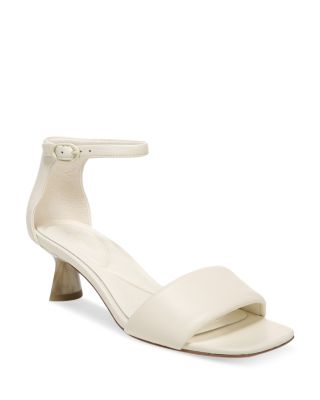 Cream mid clearance heel sandals