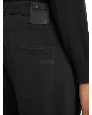 Garment Dyed Stretch Gabardine City Slim Fit Jeans in Black