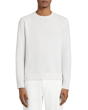 Shop Zegna Oasi Cashmere Crewneck Sweater In White