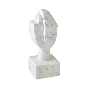 Global Views Mod Marble Portrait Bust In White