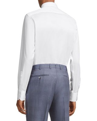 Micro Striped Trecapi Tailored Fit Long Sleeve Shirt Brand Name