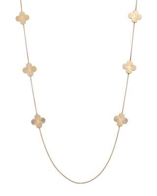 Alberto Amati - 14K Yellow Gold Flower Statement Necklace, 27"