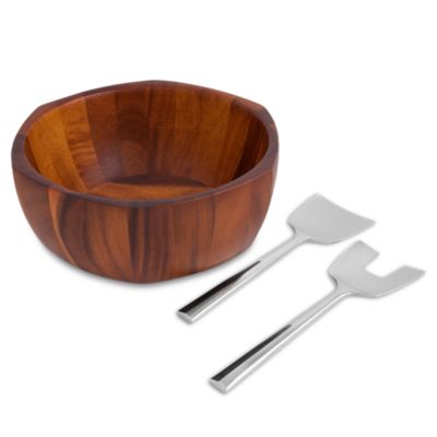 Rivet Salad Bowl with Servers