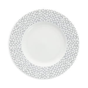 Fortessa Amanda Grey Embossed Bread & Butter Plate, Set Of 4 In Gray/white