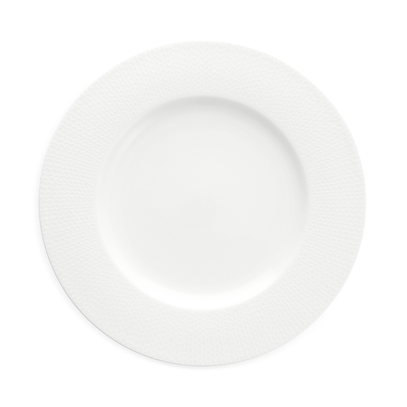 Fortessa Amanda Embossed Dinner Plate, Set Of 4 In White