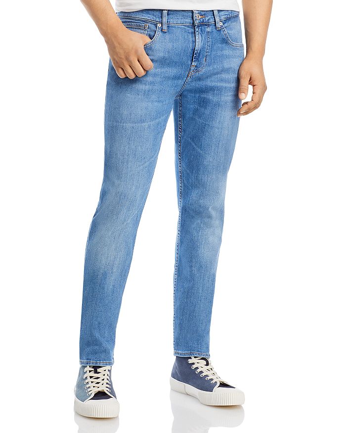 7 For All Mankind Luxe Performance Plus Slimmy Tapered Slim Fit Jeans In Nomad