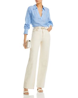 Collared Stripe Blouse - Exclusive