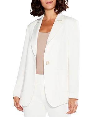 Nic + Zoe Nic+zoe Work It Single Button Blazer In Cream