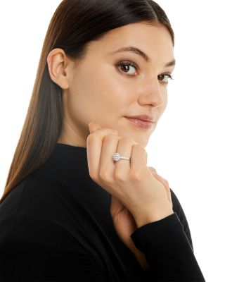 Diamond Cluster Ring in 14K White Gold, 1.60 tcw 