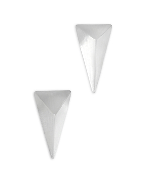 Alexis Bittar Lucite Pyramid Post Earrings In Silver
