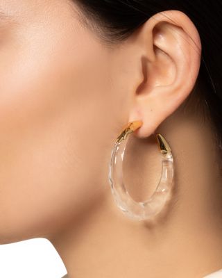 Molten Lucite Hoop Earrings 