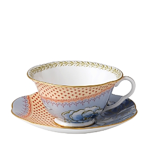 Wedgwood Butterfly Bloom Blue Peony Cup & Saucer