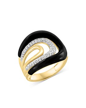 Bloomingdale's - Onyx & Diamond Layered Ring in 14K Yellow Gold - 100% Exclusive