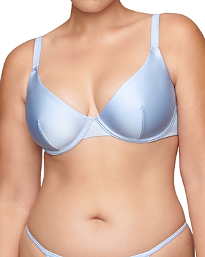 Cuup The Plunge Satin Bra In Crystal
