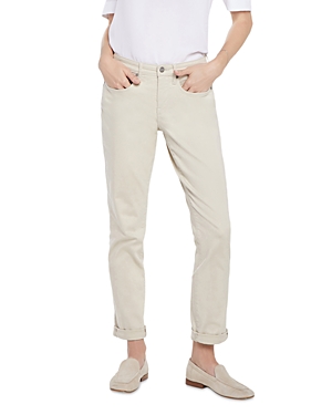 Nydj Margot Cuffed High Rise Girlfriend Jeans In Feather In Feather