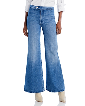 Mother The Tab Roller High Rise Flare Leg Jeans in From Out Of Town