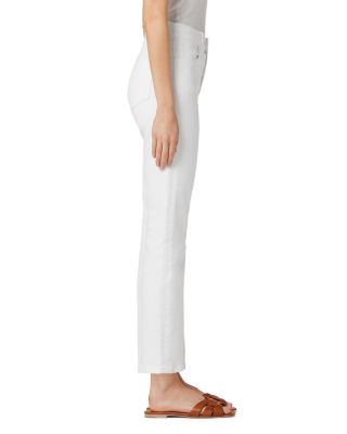 The Callie High Rise Cropped Flare Jeans in White
