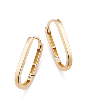 Moon & Meadow 14k Yellow Gold Square Tube Hoop Earrings In Gold