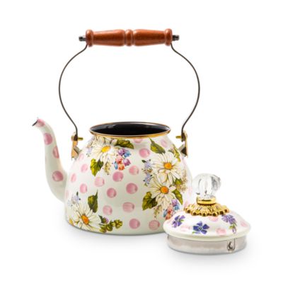 Wildflowers Enamel Tea Kettle, 2-Qt.