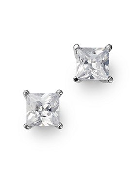 Bloomingdale's - Diamond Princess Stud Earrings in 14K White Gold, 1.70 ct. t.w. - 100% Exclusive