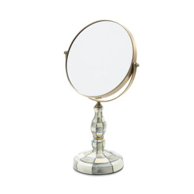 Mackenzie-Childs Sterling Check Enamel Vanity Mirror