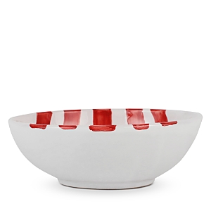 Shop Vietri Amalfitana Stripe Cereal Bowl In Red