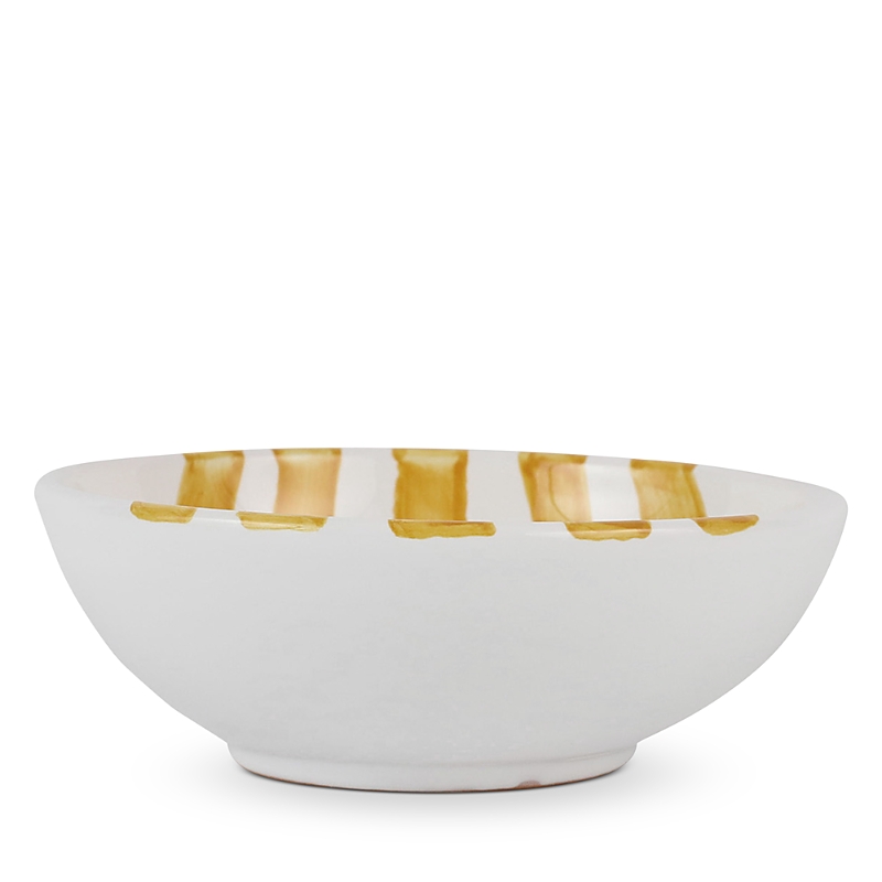 Vietri Amalfitana Stripe Cereal Bowl In Yellow