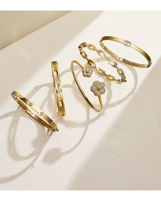 18K Yellow Gold Verona Diamond Bangle Bracelet