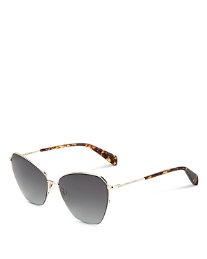 Rag & Bone Cat Eye Sunglasses, 58mm In Gold/gray Gradient