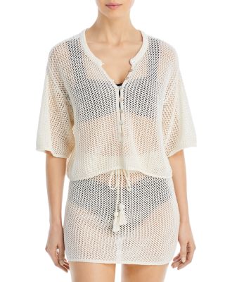 L*Space - Coast Is Clear Cotton Crochet Swim Cover-Up Top & Cotton Crochet Swim Cover-Up Skirt