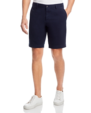 Hugo Boss Slice Stretch Twill Shorts In Dark Blue