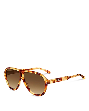 Shop Isabel Marant Aviator Sunglasses, 60mm In Havana/brown Gradient