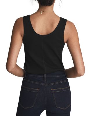 Violet Ribbed Scoop Neck Tank Top