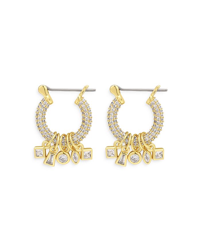 Luv Aj Bezel Stone Shaker Hoop Earrings | Bloomingdale's