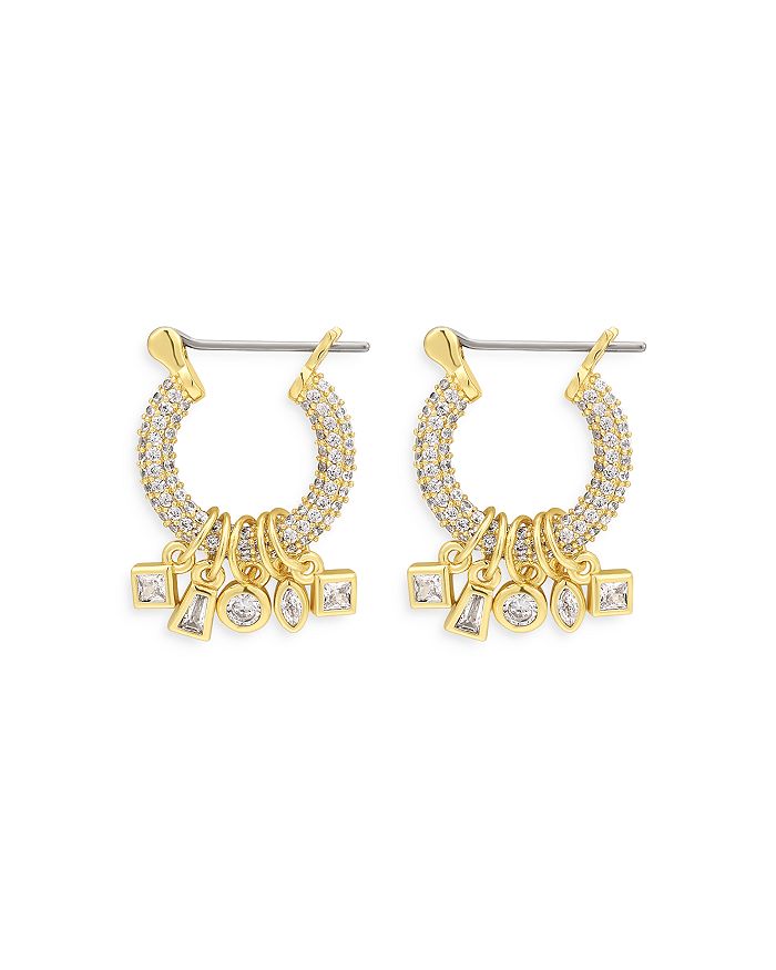 LuvAj Bezel Stone Shaker Hoops main image 0