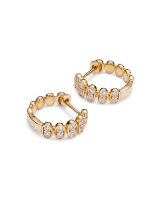 Diamond Hoop Earrings in 14K Yellow Gold, 0.33 tcw 