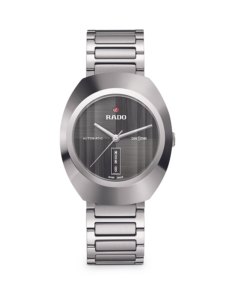 Rado Unisex Swiss Automatic Diastar Original Stainless Steel Bracelet Watch 38mm In Gray/silver
