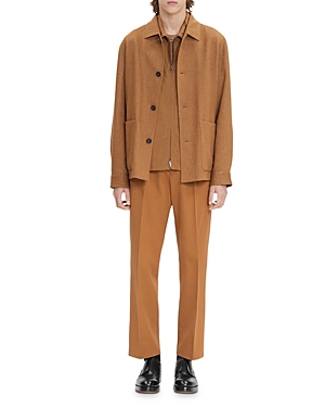 Zegna Patch-pocket Button-fastening Jacket In Vicuna