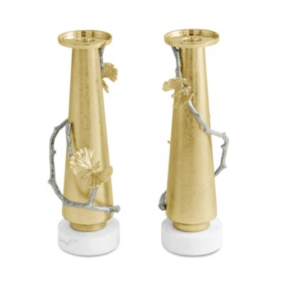 Michael Aram - Butterfly Ginkgo Luxe Candleholders, Set of 2 - Exclusive