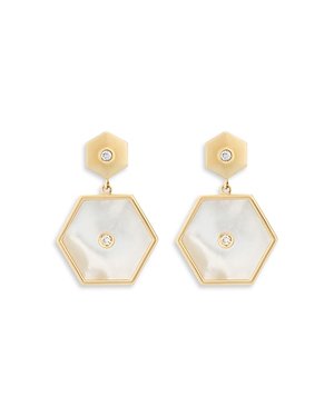 18K Yellow Gold Baia Sommersa Mother of Pearl & Diamond Accent Drop Earrings